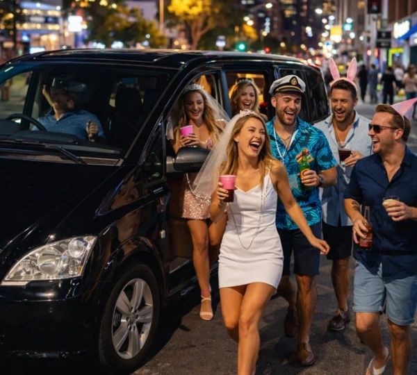 Perth Mini Charter providing safe hens and bucks party transport in Perth with comfortable minibus hire for group travel.